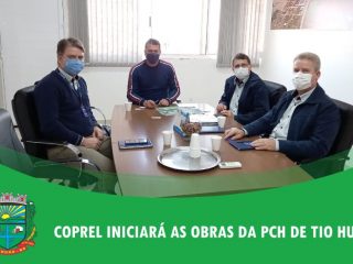Em reunião com o prefeito representantes da Coprel anunciam início das obras de construção da PCH de Tio Hugo