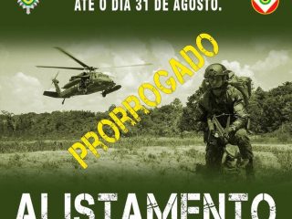 Alistamento Militar prorrogado até 31 de agosto