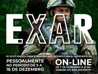 Cidadãos de Tio Hugo que prestaram Serviço Militar nos últimos 5 anos deverão participar do EXAR 2023